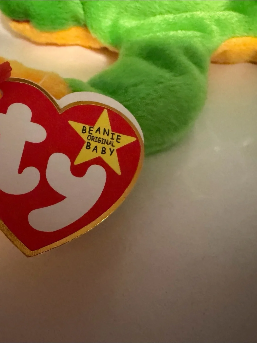 Vintage Ty Beanie Baby Smoochy the Frog 1997 - Retired Plush with Tags